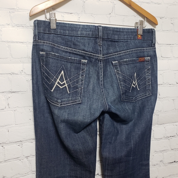 7FAM Sz 28 Vintage "A" Pocket Boot Cut Jeans - Picture 13 of 16